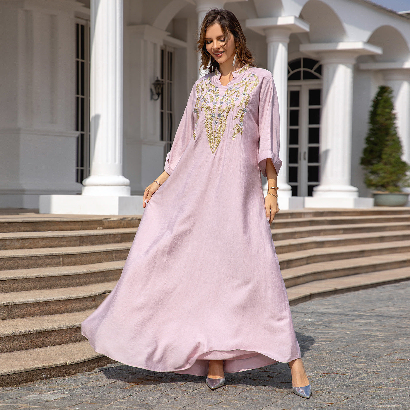 Women's Embroidered Abaya Dress