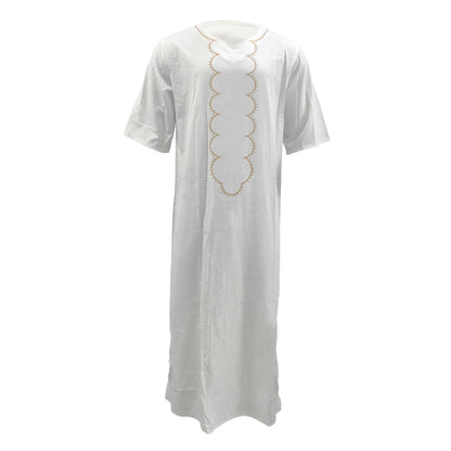 Men's Arabian Ethnic Print Maxi Thobe