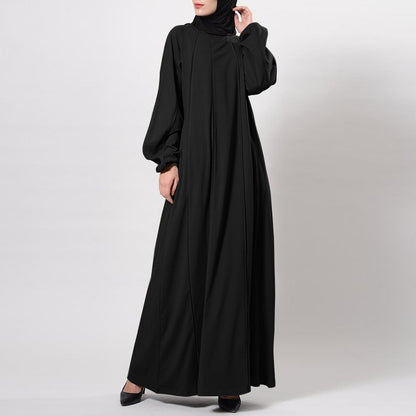 Muslim Plain Loose Abaya Dress