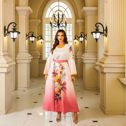 Women's Printed Floral Party Evening Dress
