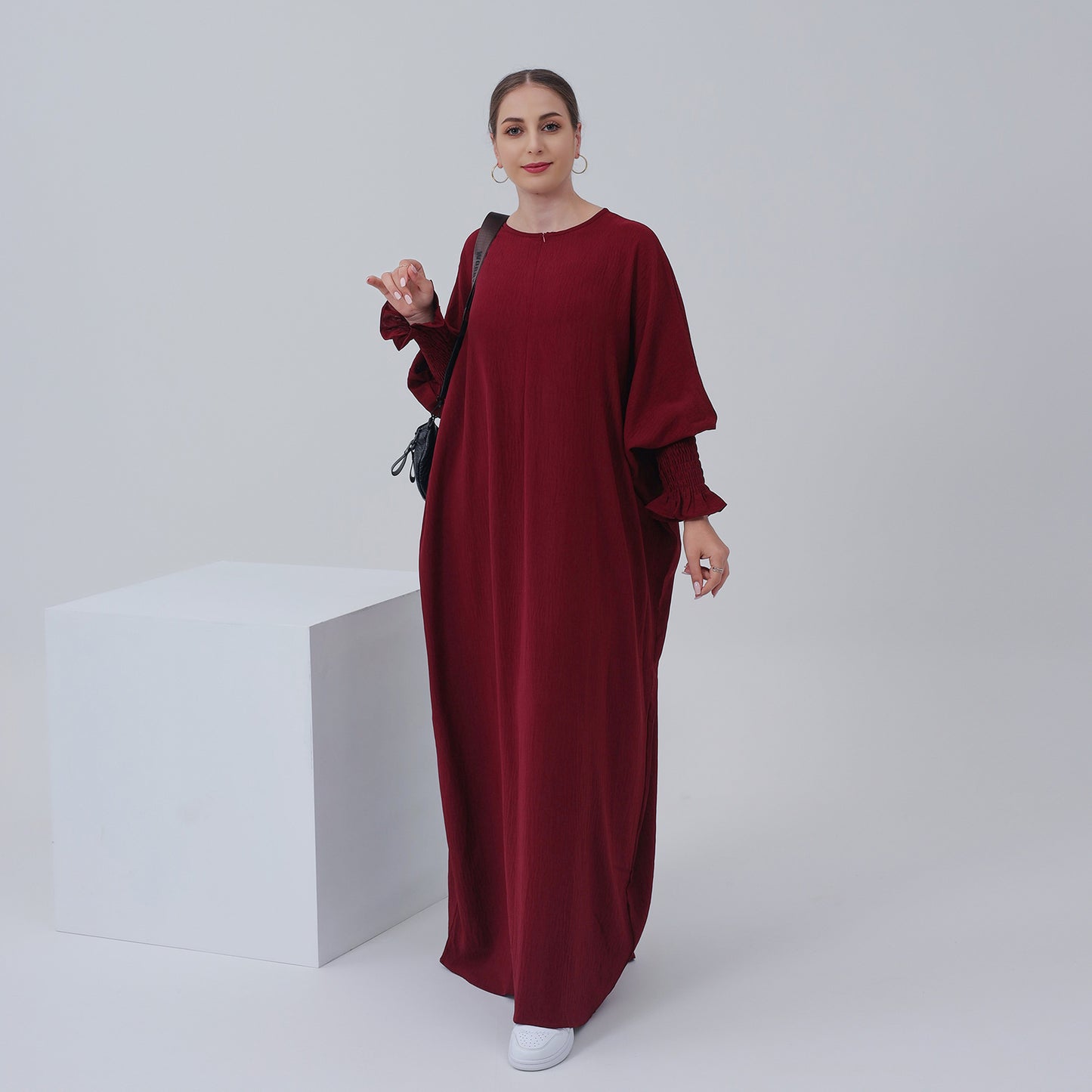 Plain Long Sleeve Bat Prayer Dress