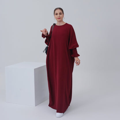 Plain Long Sleeve Bat Prayer Dress
