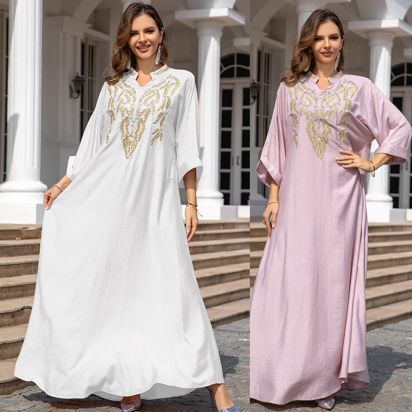 Women's Embroidered Abaya Dress