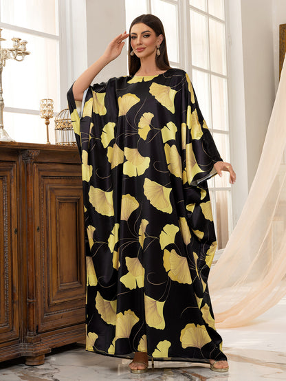 Women's Bat Sleeve Round Neck Elegant Dress