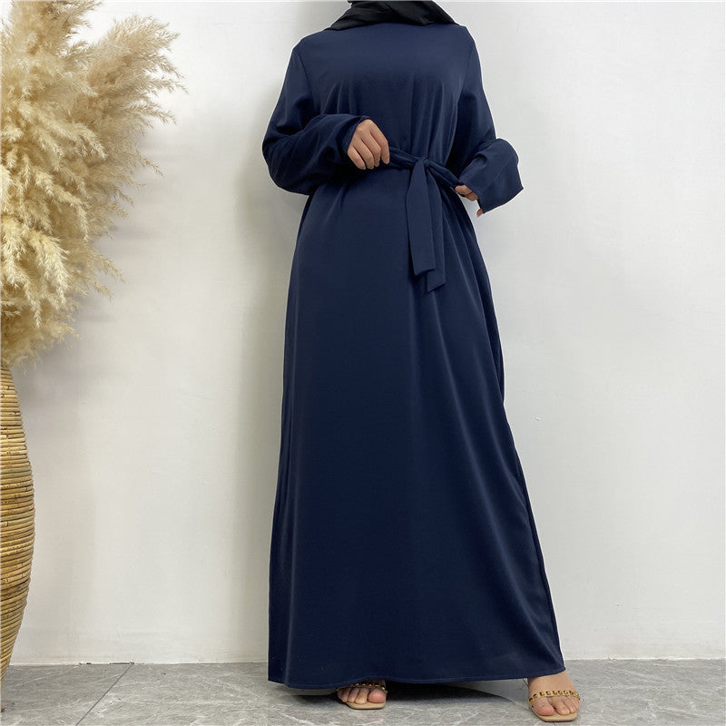 Women's Solid Lace-up Dresses