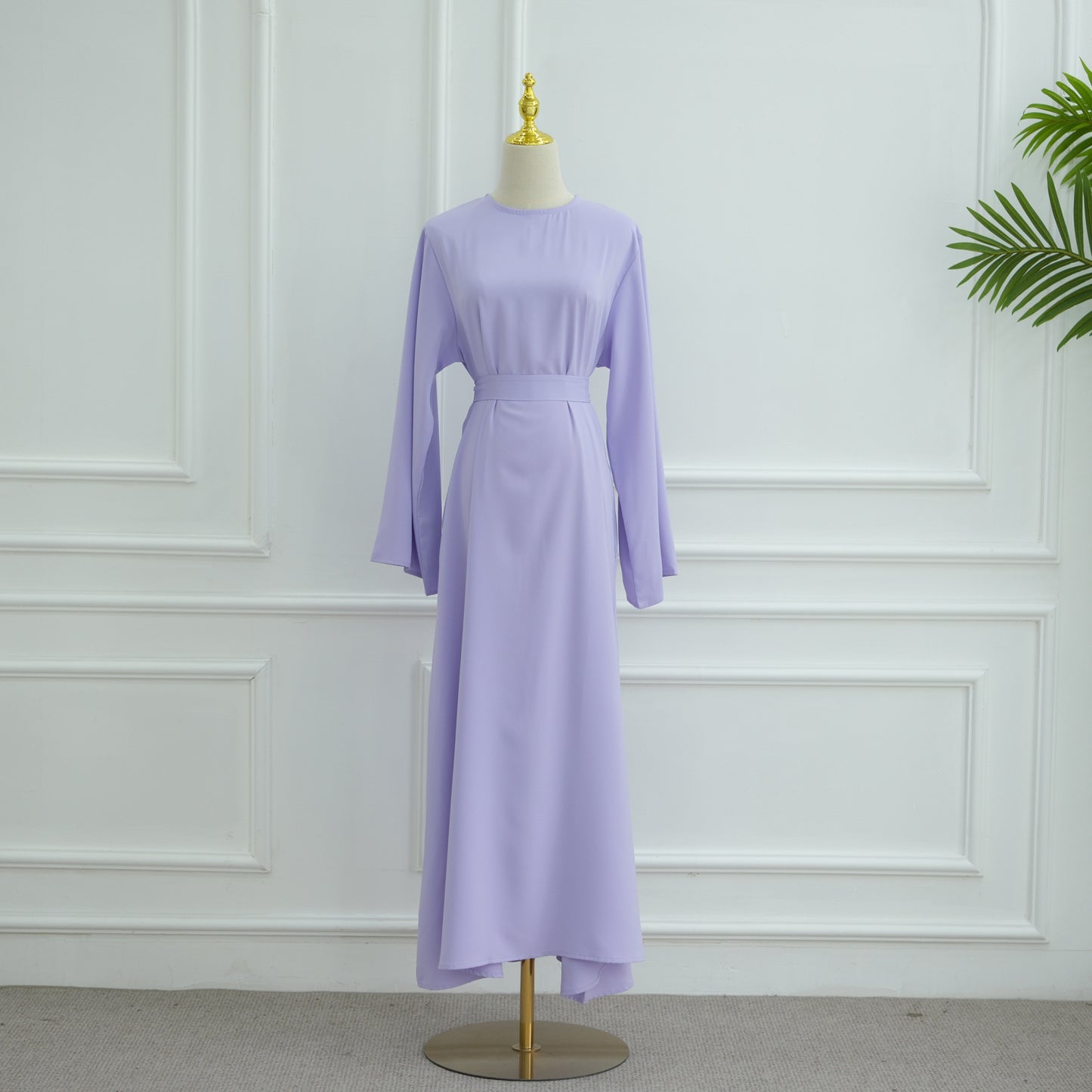 Premium Nida Fabric Modest Maxi Dress with Flared Silhouette