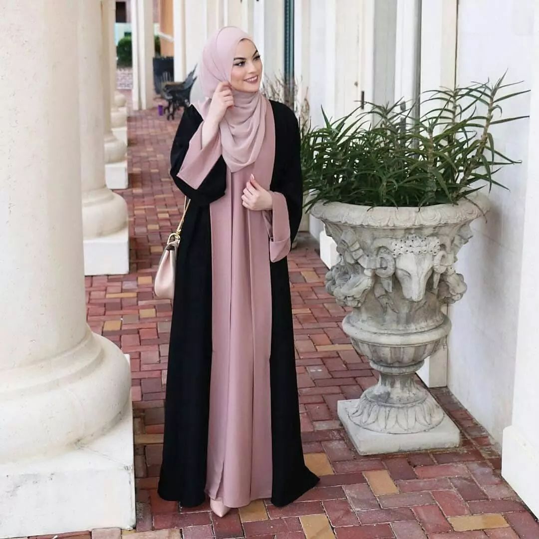 Modest Cardigan Patchwork Fake Two-piece Dress