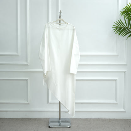 Elegant Asymmetric Top and A-Line Maxi Skirt Two-Piece Set