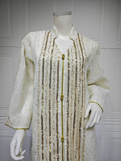 Mesh Embroidered Sequins Patchwork Dress
