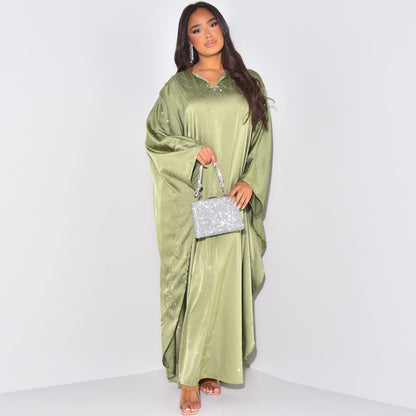 Women's Loose Hot Diamond Abaya Dress