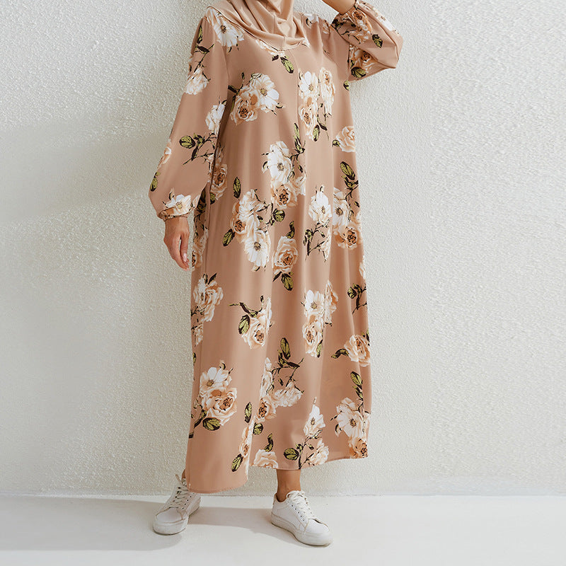 Women's Floral Round Neck Dress