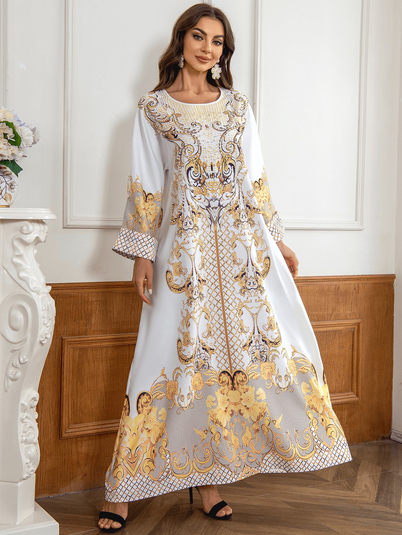 Printed Beaded Hot Diamond Dress