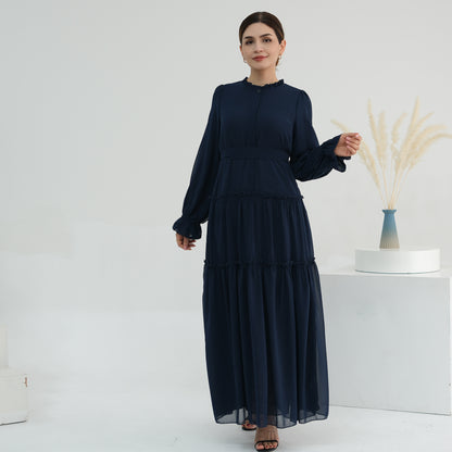 Women's Solid Color Maxi Abaya Dress