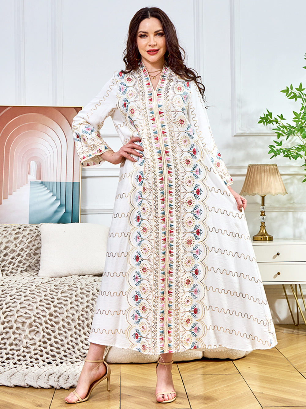 Women's V-neck Loose Evening Dress