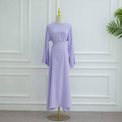 Premium Nida Fabric Modest Maxi Dress with Flared Silhouette