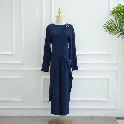 Elegant Two Piece Modest Set Long Top and Pants