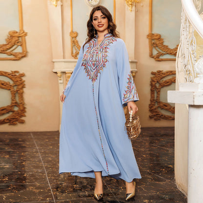Women's Embroidered Party Pullover Dress