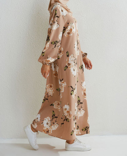 Women's Floral Round Neck Dress