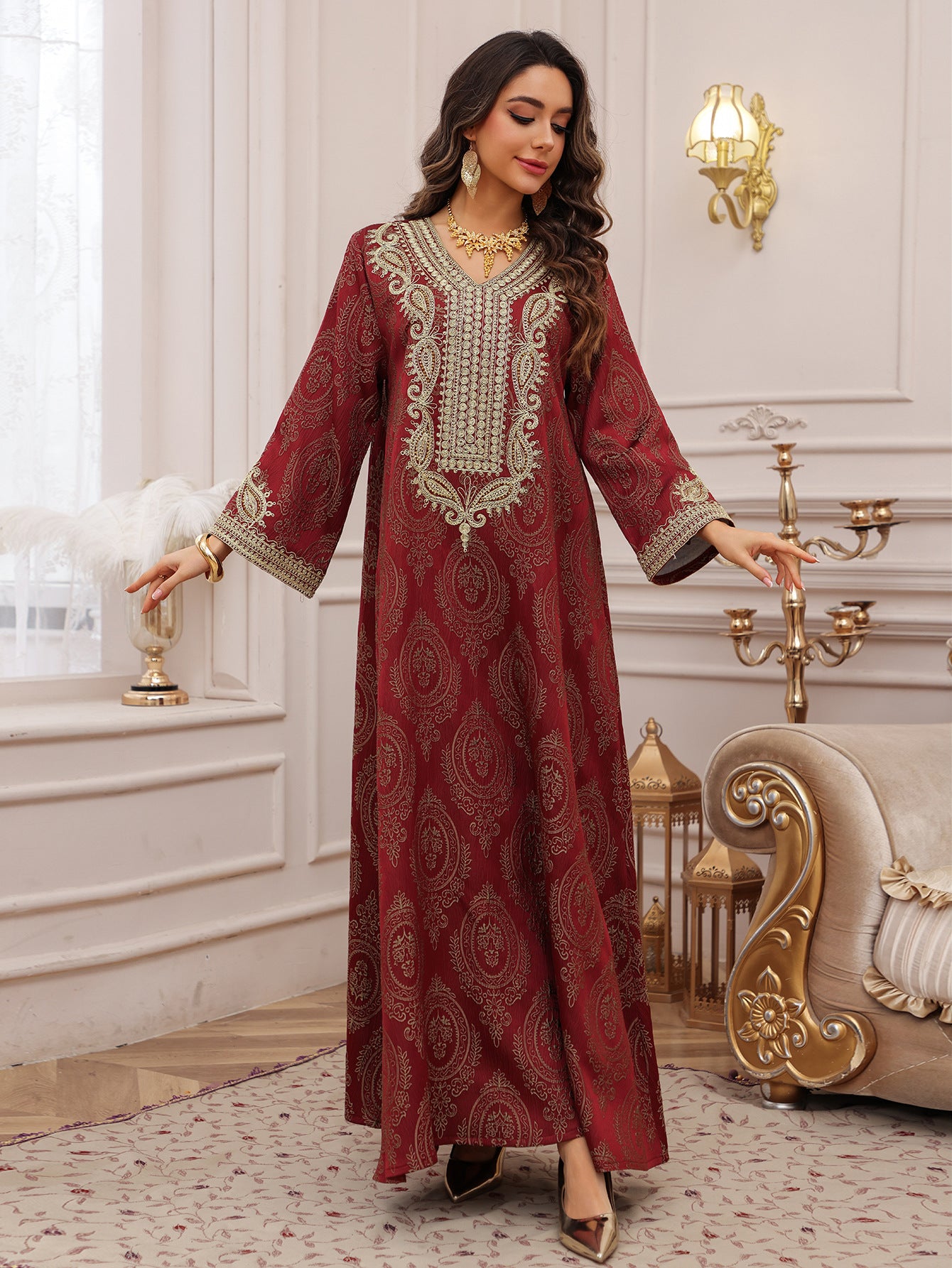 Women's Jacquard Evening Dress