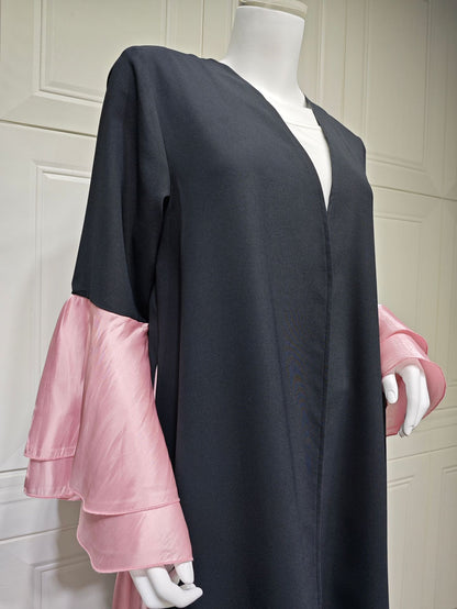 Women's Cardigan Ruffled Sleeve Dress