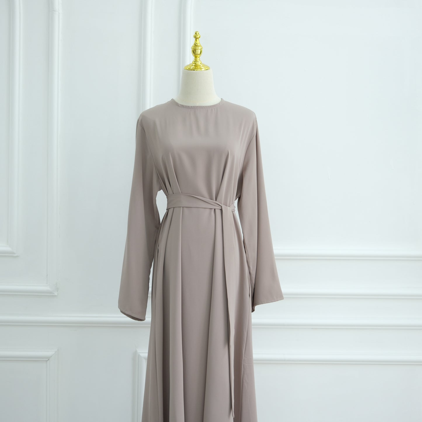 Premium Nida Fabric Modest Maxi Dress with Flared Silhouette
