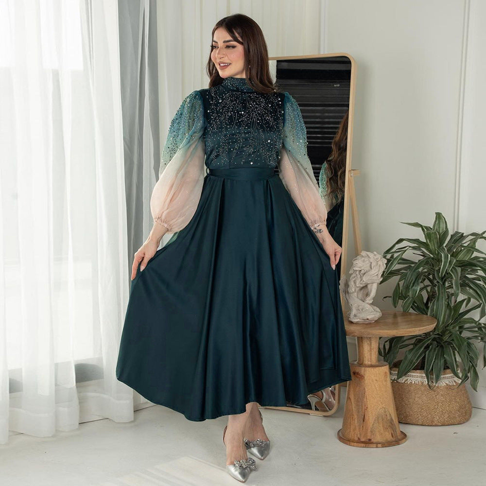 Women's Hot Diamond Bubble Sleeve Dress