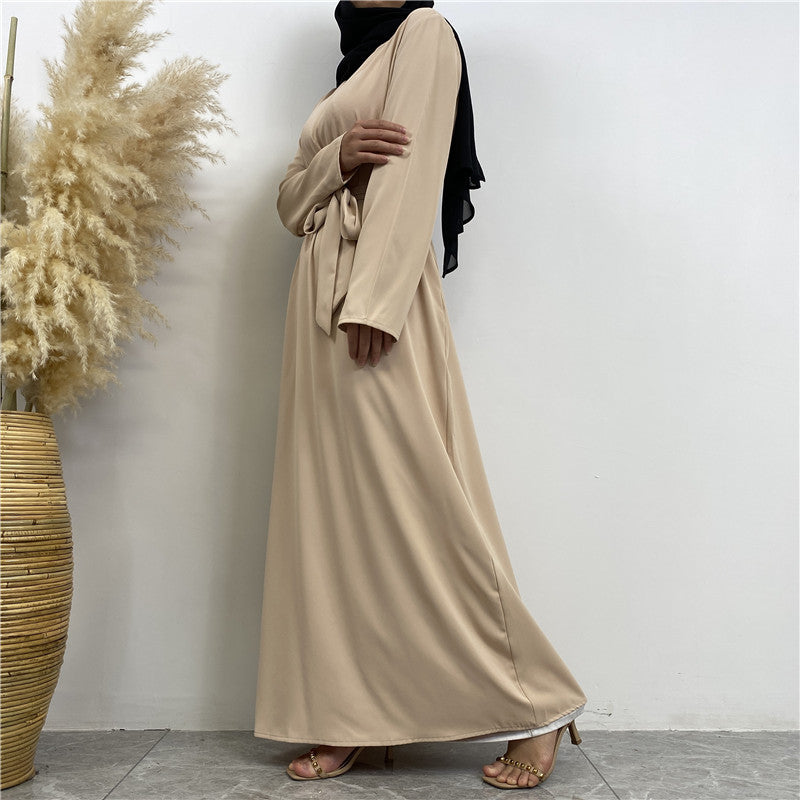 Women's Solid Lace-up Dresses