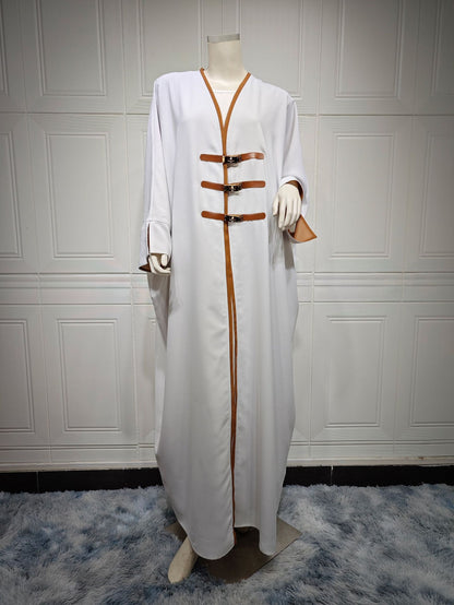 Women's Button-Up Color-Block Robe