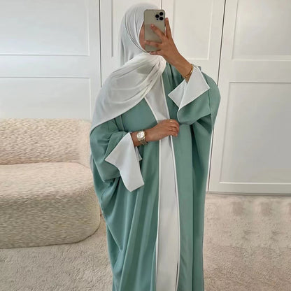 Cardigan Robes with Contrasting Edges with Bat-sleeves