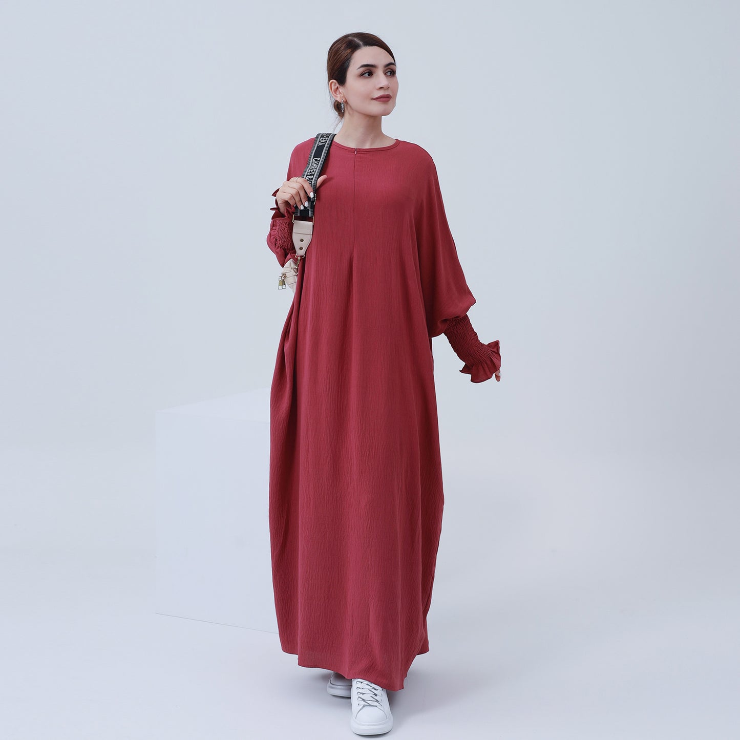 Plain Long Sleeve Bat Prayer Dress