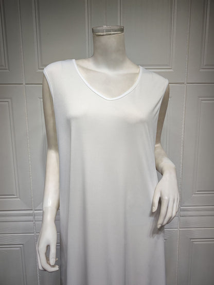 Women's Crewneck Vest White Dress
