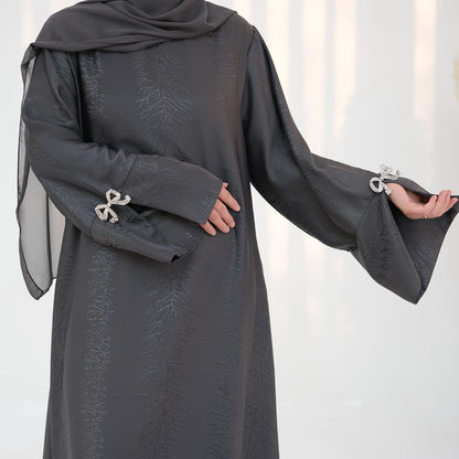 Stylish Jacquard Bow Dress