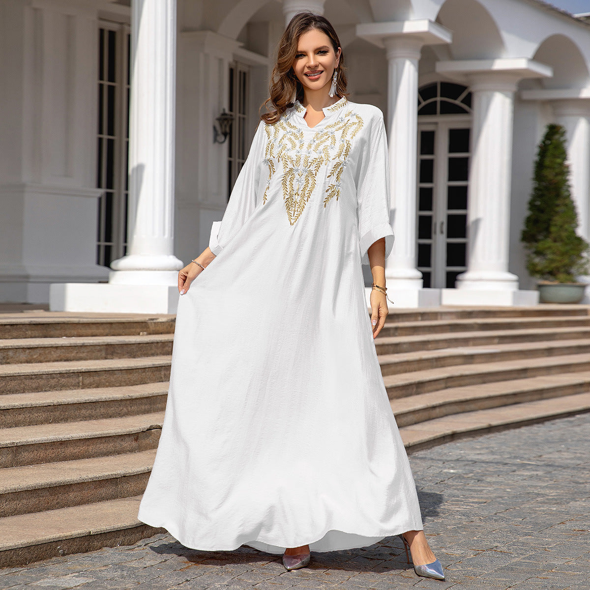 Women's Embroidered Abaya Dress