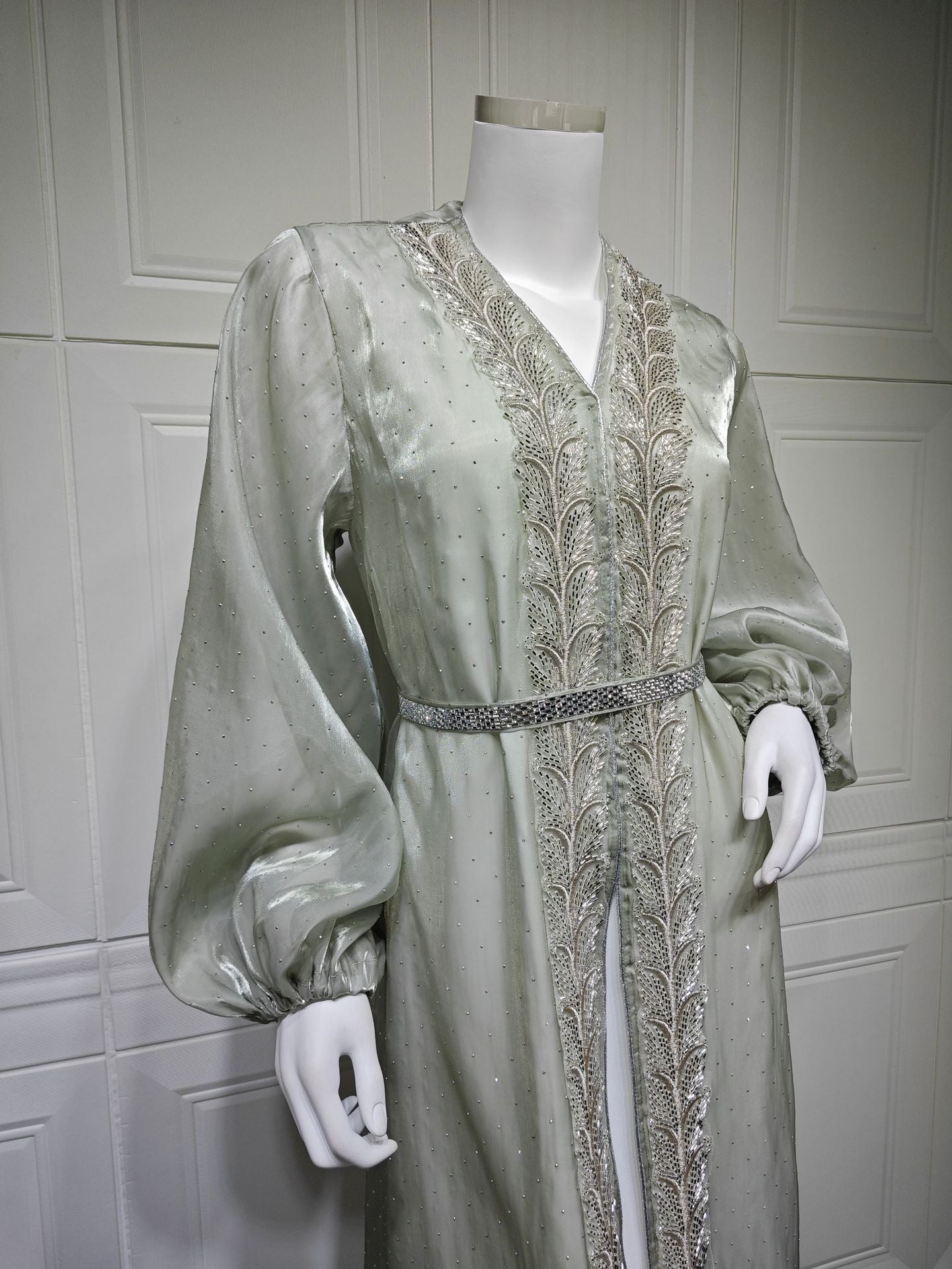Women's Puff Sleeve Hot Diamond Three-piece Set