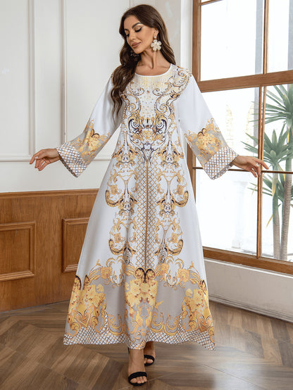 Printed Beaded Hot Diamond Dress