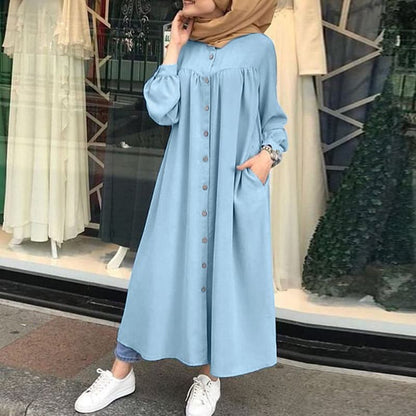 Women's Long Sleeve Shirt Dress
