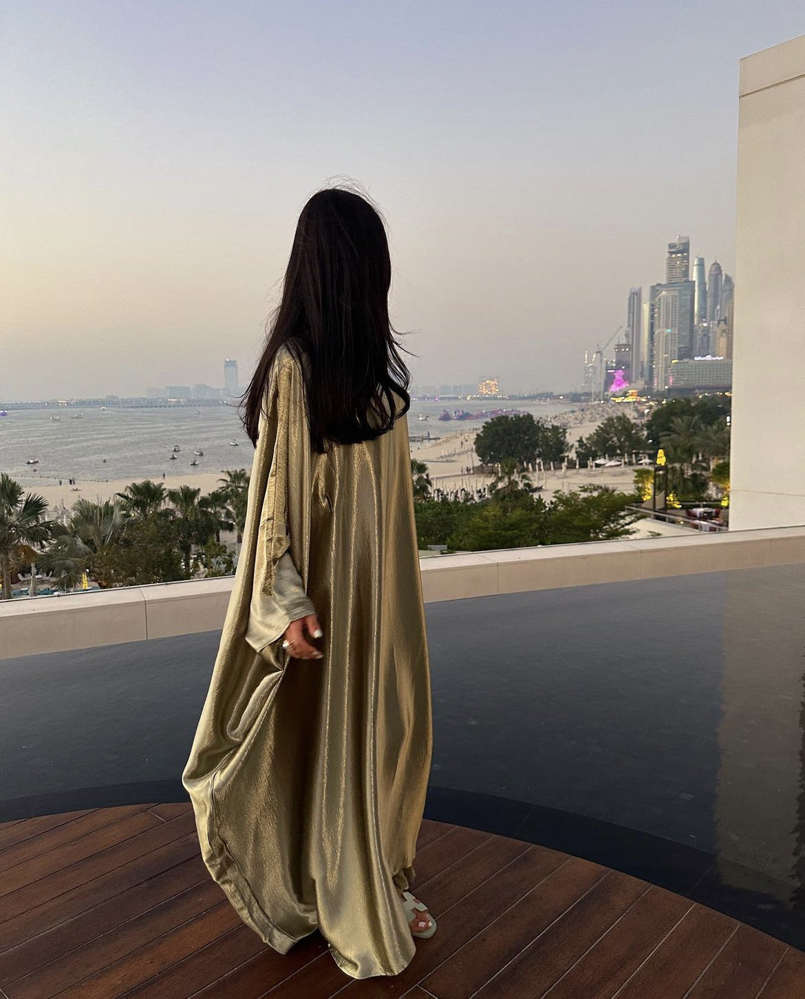 Women's Modest Feminine Hot Silver Dress