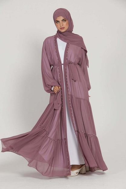 Women's Beaded Chiffon Cardigan Robe