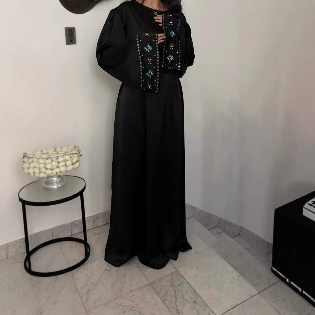 New Middle Eastern Dubai Heavy-duty Hand-beaded Dress