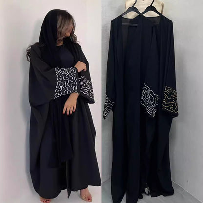 Embroidered Long Sleeve Robe