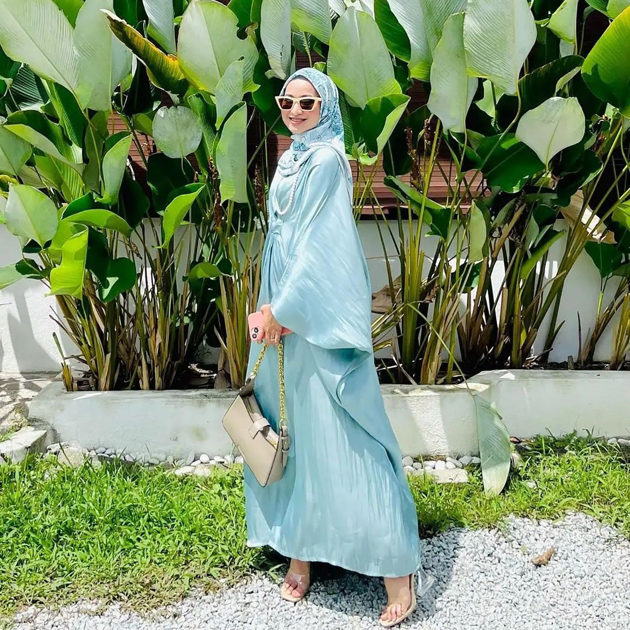 Women's Loose Bat Sleeve Abaya Dress
