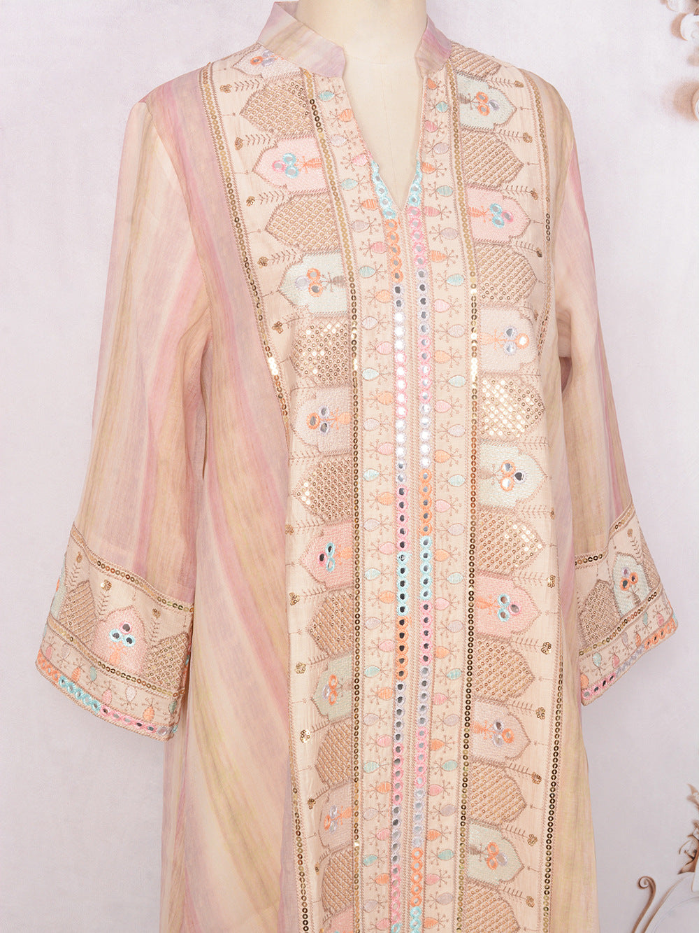 Women's Embroidered Sequin Evening Dress