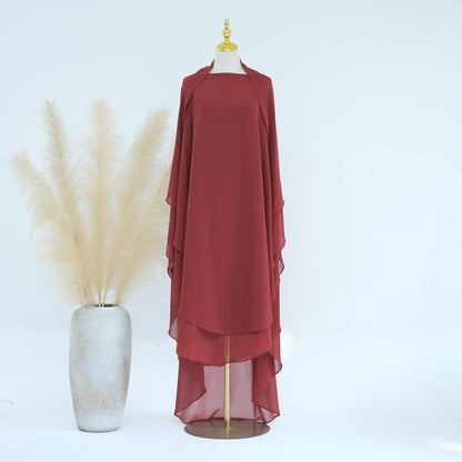 Solid Color Double Chiffon Swing Hijab