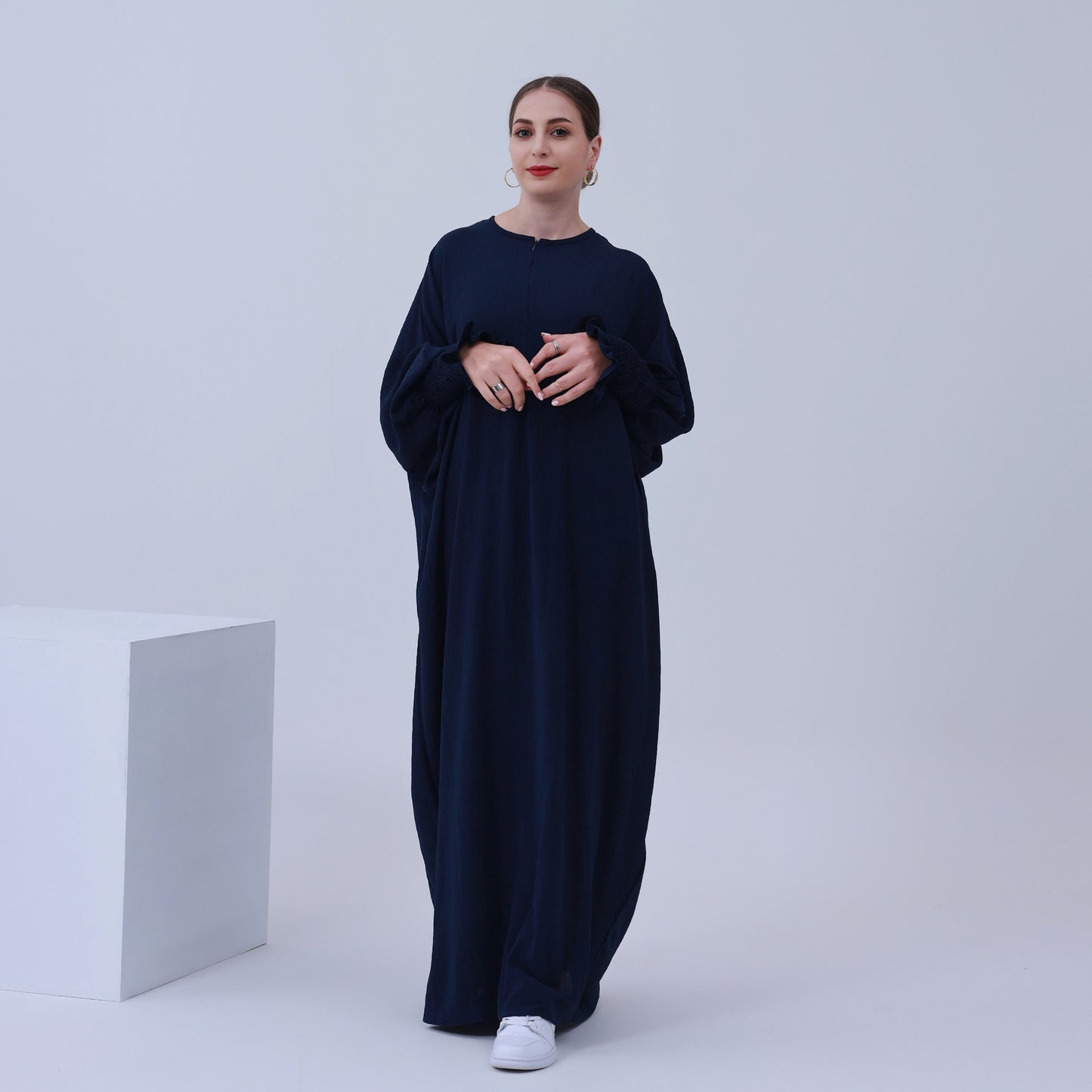 Plain Long Sleeve Bat Prayer Dress