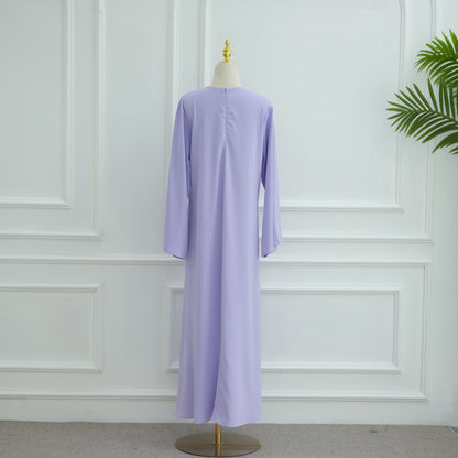 Premium Nida Fabric Modest Maxi Dress with Flared Silhouette