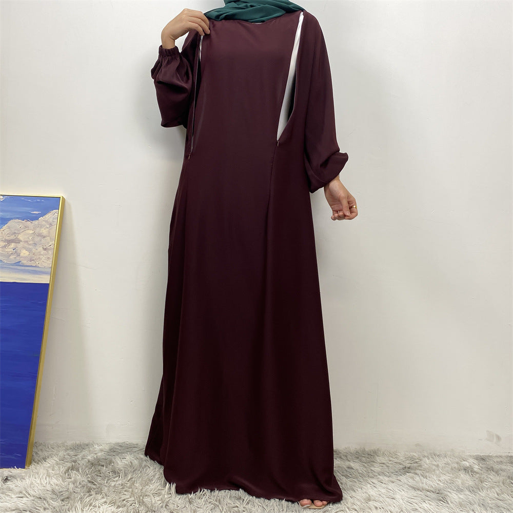 Women's Nursing Long Sleeve Slim Fit Dress