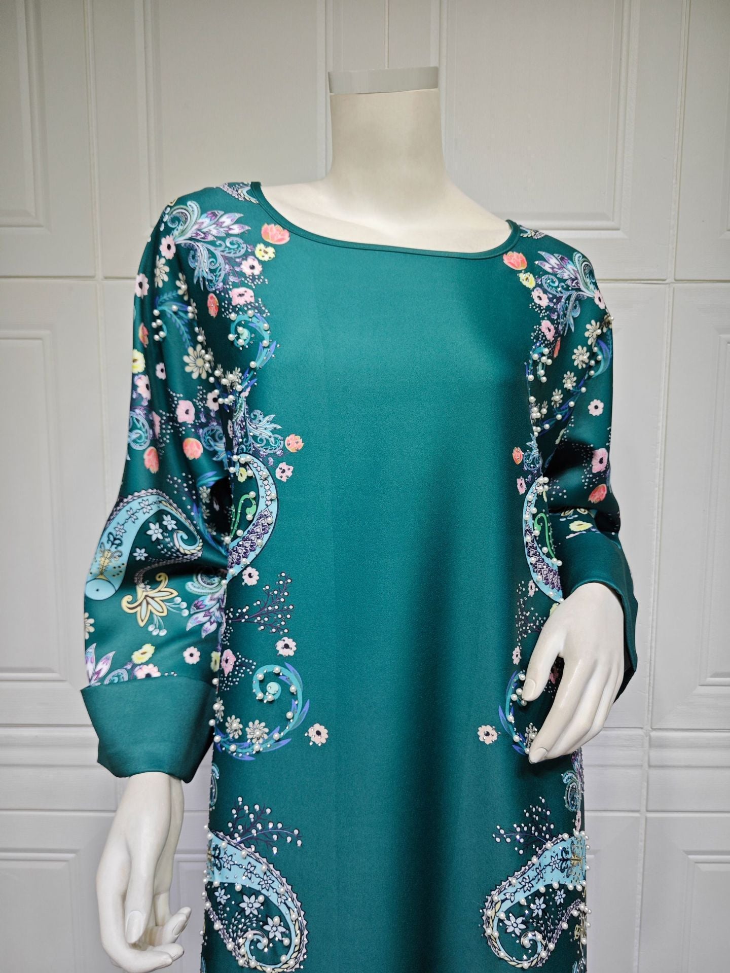 Women's Hot Diamond Pearl Jalabiya Dress