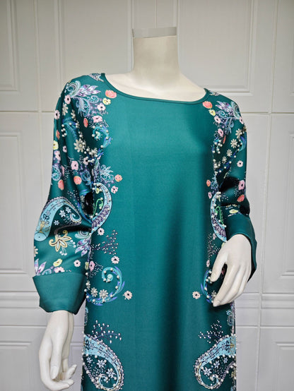 Women's Hot Diamond Pearl Jalabiya Dress