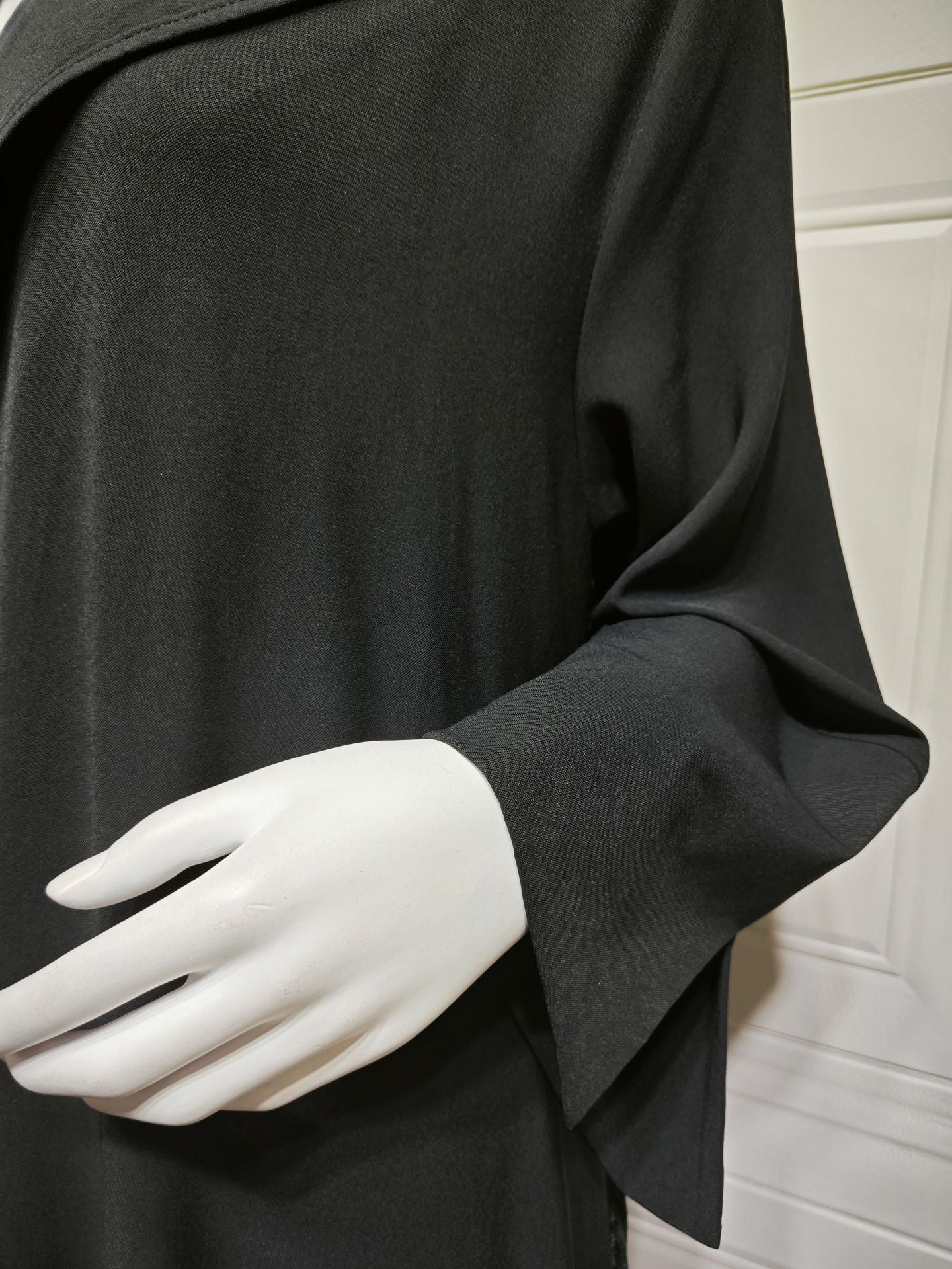 Women's Fashionable Black Robe Open Abaya