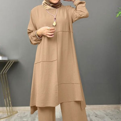 Women's Elegant Shirt Loose Wide Leg Pants Set